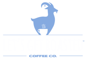 lets get roasted coffee co logo white